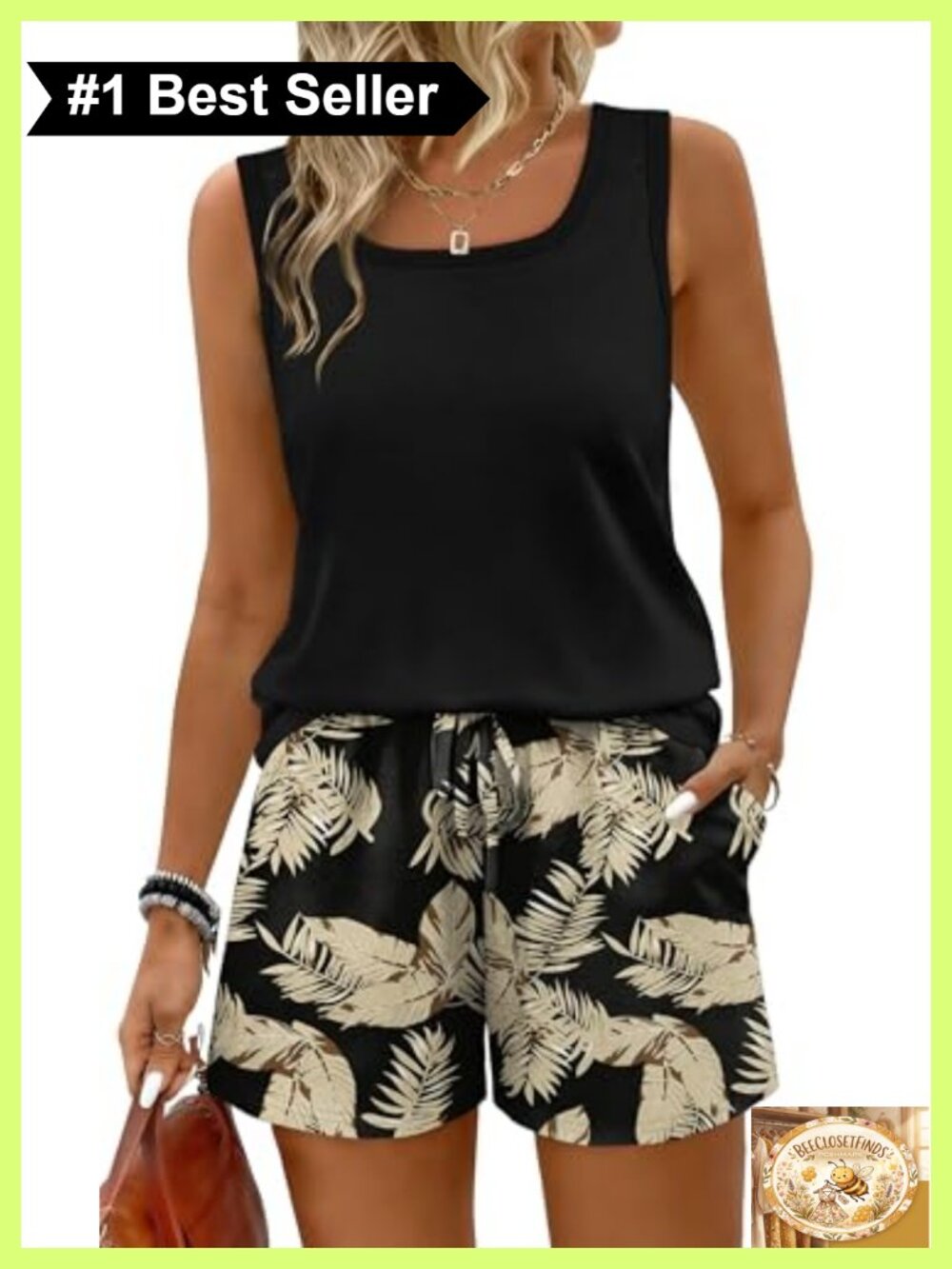 Womens Two Piece Lounge Set Tank Shorts Sleeveless Sweatsuit with Pockets